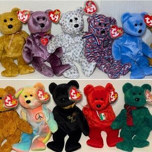 11 Ty Beanie Babies Bears W/Tags